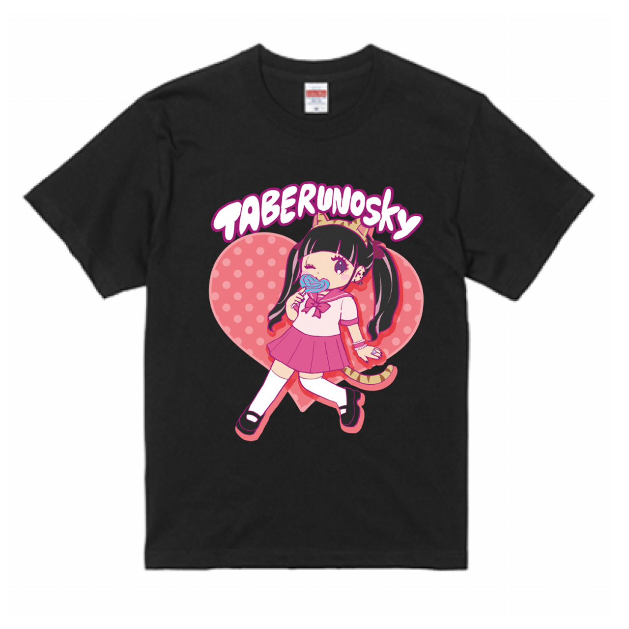 大きいサイズ レディース ≪受注生産≫猫girlキャンディTシャツ/Taberunosky(タベルノスキー) 9