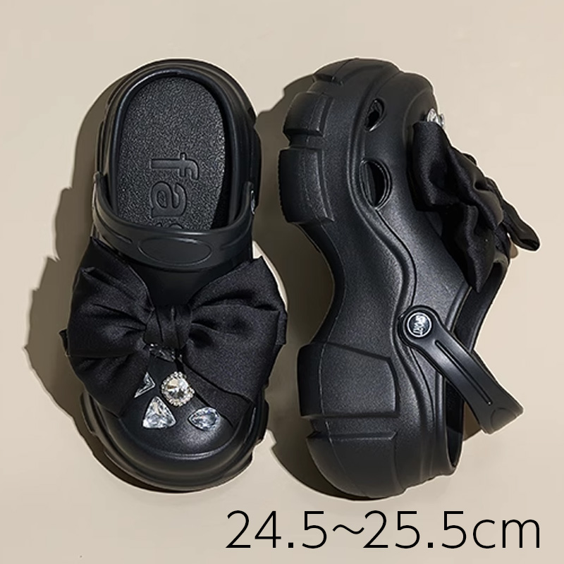 大きいサイズ レディース ビジューリボンのサンダル40(24.5~25.5cm)/大きいサイズの靴 プラスサイズ,靴,大きいサイズ,可愛い,ETBSHE2405005,カジュアル,サンダル 6