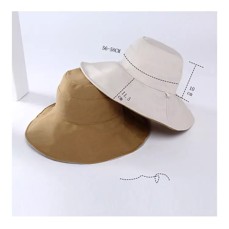大きいサイズ レディース シンプルハット帽子UVカット紫外線対策 10