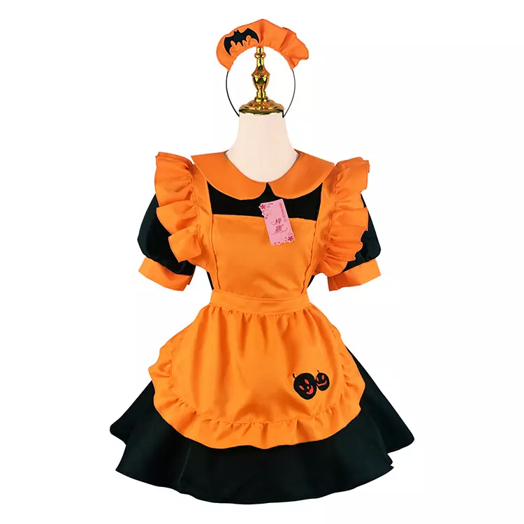 大きいサイズ レディース かぼちゃメイド服ワンピ―ス (2L/3L/4L/5L/6L)/コスプレ/ハロウィン 5