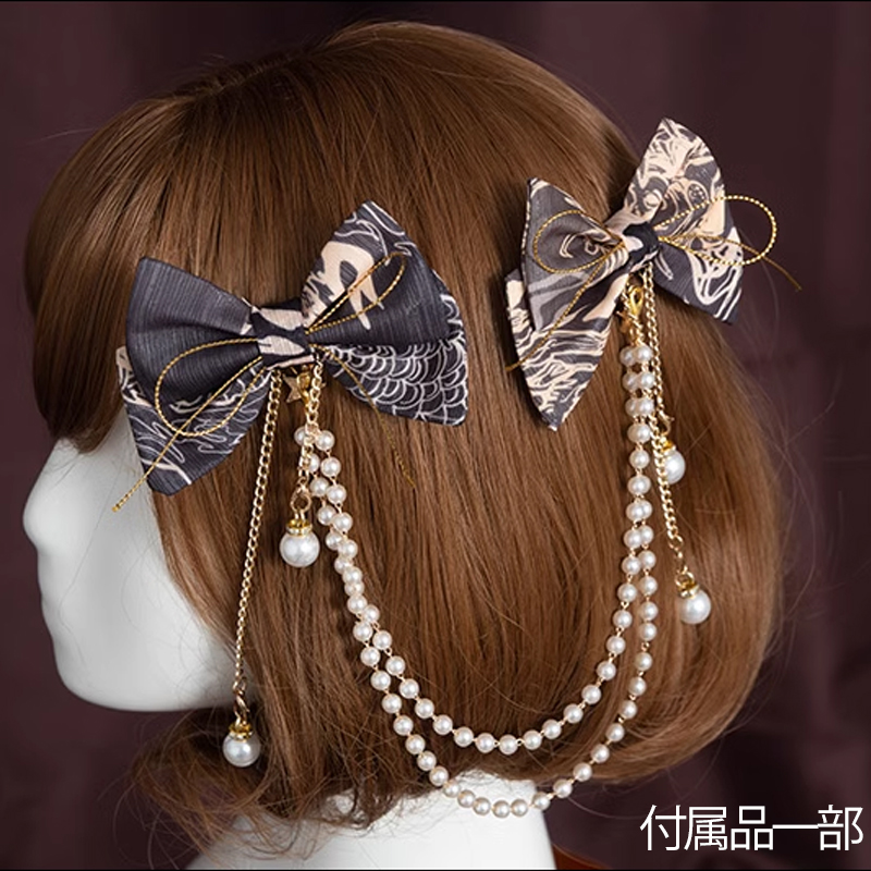 大きいサイズ レディース 華ロリジャンパースカート ヘアアクセ付き（JSK）(LL/3L) 621541722670,大きいサイズ,タベルノスキー,中国,春,夏,4L,3L,ワンピース,ロリータ,中華,チャイナ,ジャンスカ 13