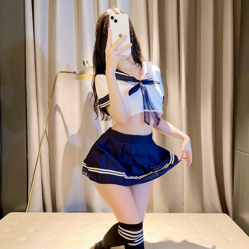 大きいサイズ レディース オトナセクシー・セーラー服の衣装セット（3L/4L)/コスプレ/セクシー 大きいサイズ,プラスサイズ,下着,ランジェリー,セクシー,セクシーランジェリー,チェック,スクール,ミニ,コスプレ,衣装,コスチューム,ナース,キャバ,夜職 6