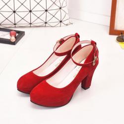 大きいサイズ レディース スエード赤ヒールパンプス・靴シューズ(大きいサイズ23～26.0cm) s2