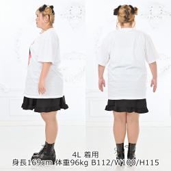 大きいサイズ レディース ≪受注生産≫猫girlキャンディTシャツ/Taberunosky(タベルノスキー) s4