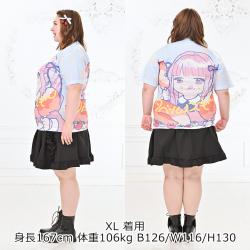 大きいサイズ レディース ≪受注生産≫フルグラフィックTシャツ（jirai girL） s3