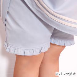 大きいサイズ レディース サブカルちゃんのジャージ戦闘服セットアップ（ワンピース+ショートパンツ付き） s11
