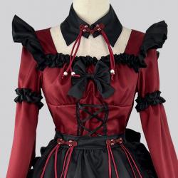 大きいサイズ レディース 中華風メイド服ワンピ―ス (M/L/2L/3L/4L/5L/6L)/コスプレ/ハロウィン s5