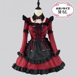 大きいサイズ レディース 中華風メイド服ワンピ―ス (M/L/2L/3L/4L/5L/6L)/コスプレ/ハロウィン s1