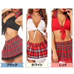 大きいサイズ レディース オトナセクシー・スクールメイト風トップス＆レースチェック柄スカートセット（LL/3L/4L/5L/6L)/コスプレ/セクシー s5