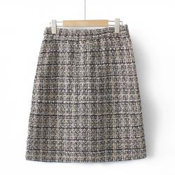 【誠実】 45rpmWFaceツイードスカートsize2 ひざ丈スカート